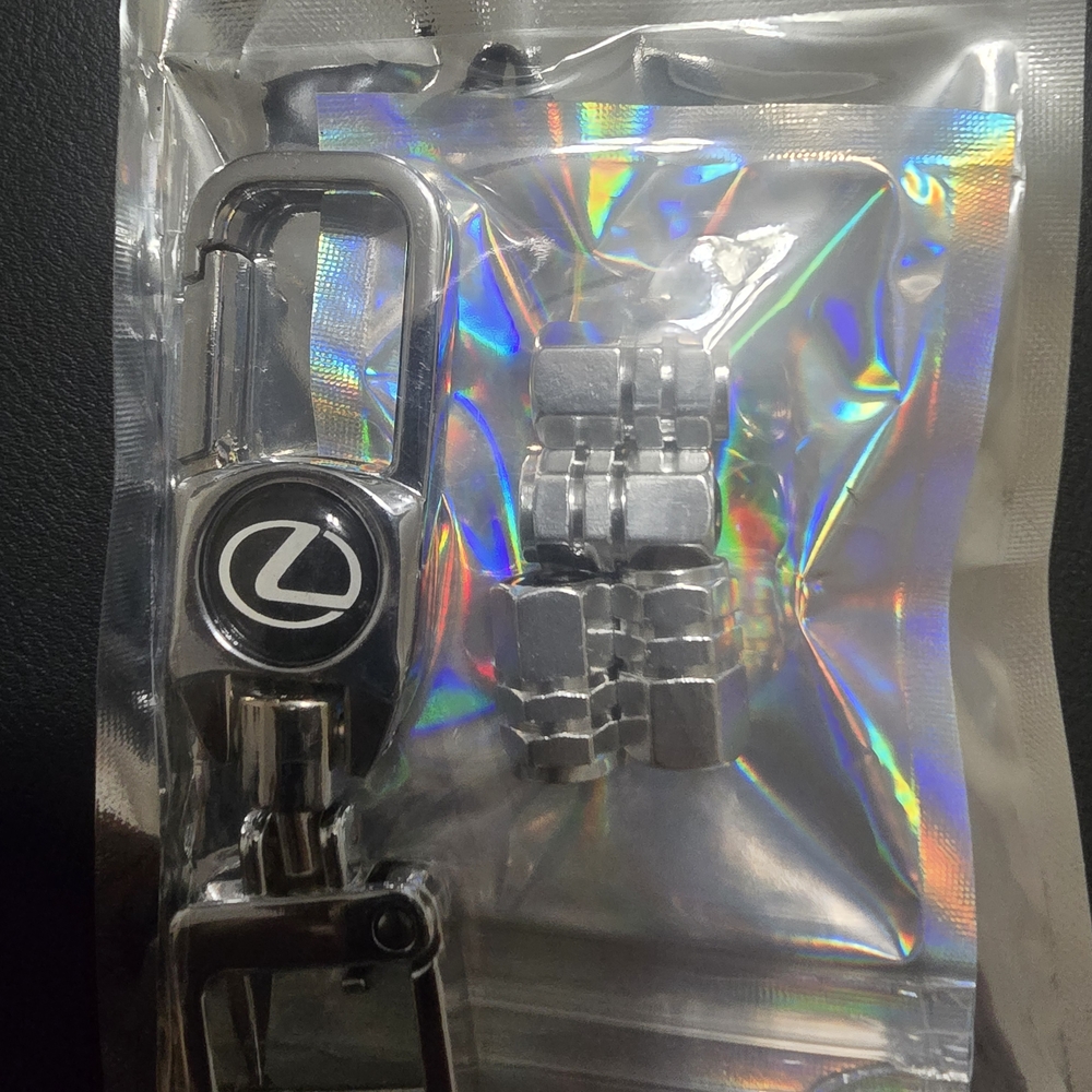 Lezus Stylish Silver Key Holder with Logo